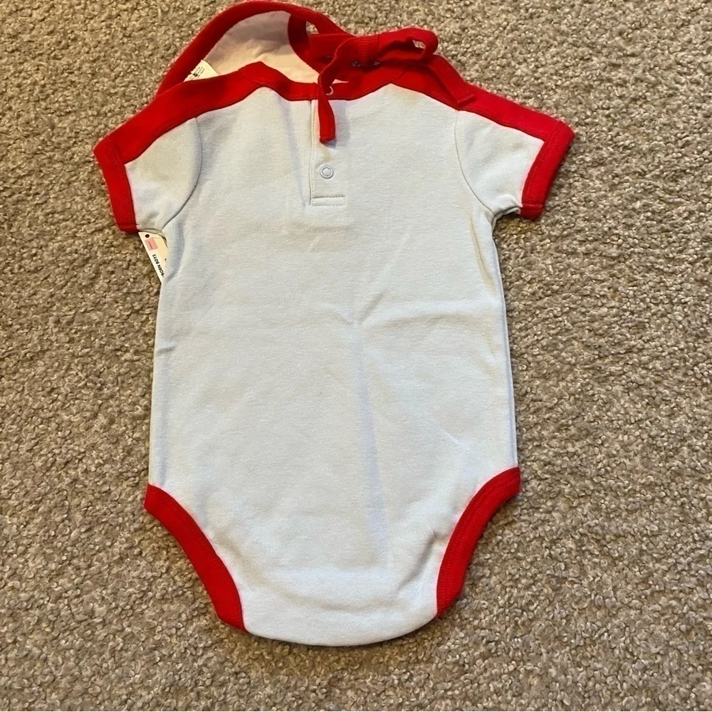 Vintage Disney Winnie the Pooh Tigger Onesie Bib Set NEW 90s 6/9 Mos Red Blue